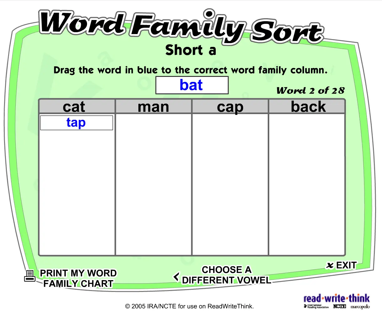 Word Family Sort