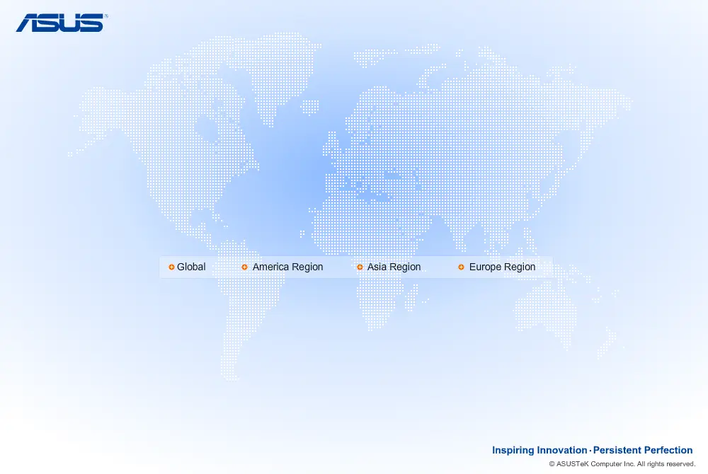 ASUS Website Landing Page