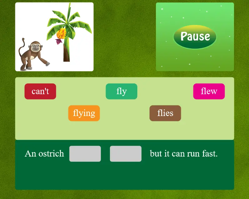 Present Simple Sentence Monkey