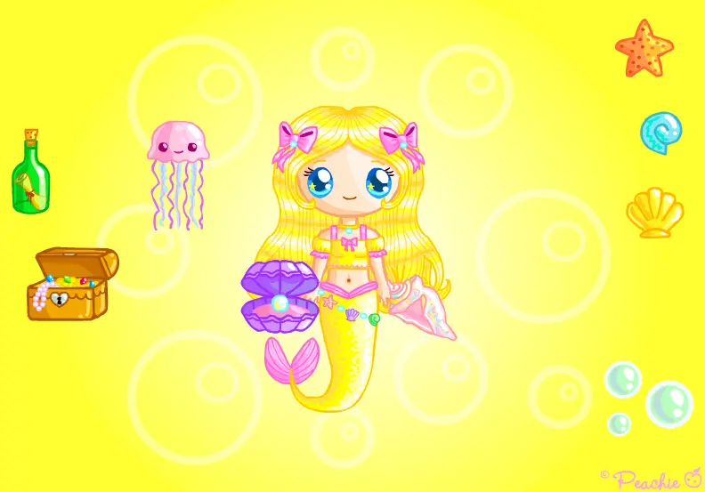 Golden Mermaid Doll