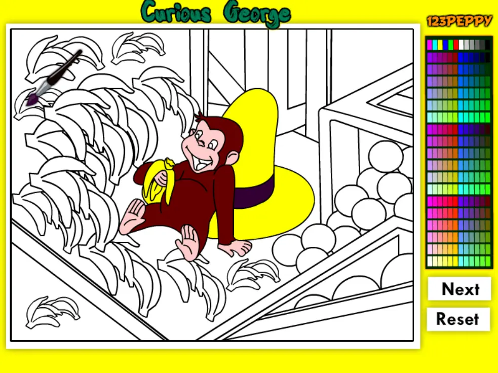 Curious George 2 Online Coloring Game