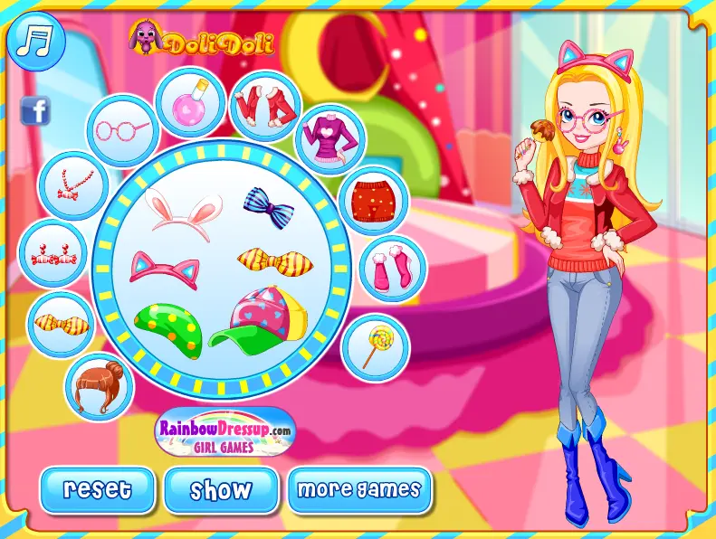Rainbow Girl with Lollipop