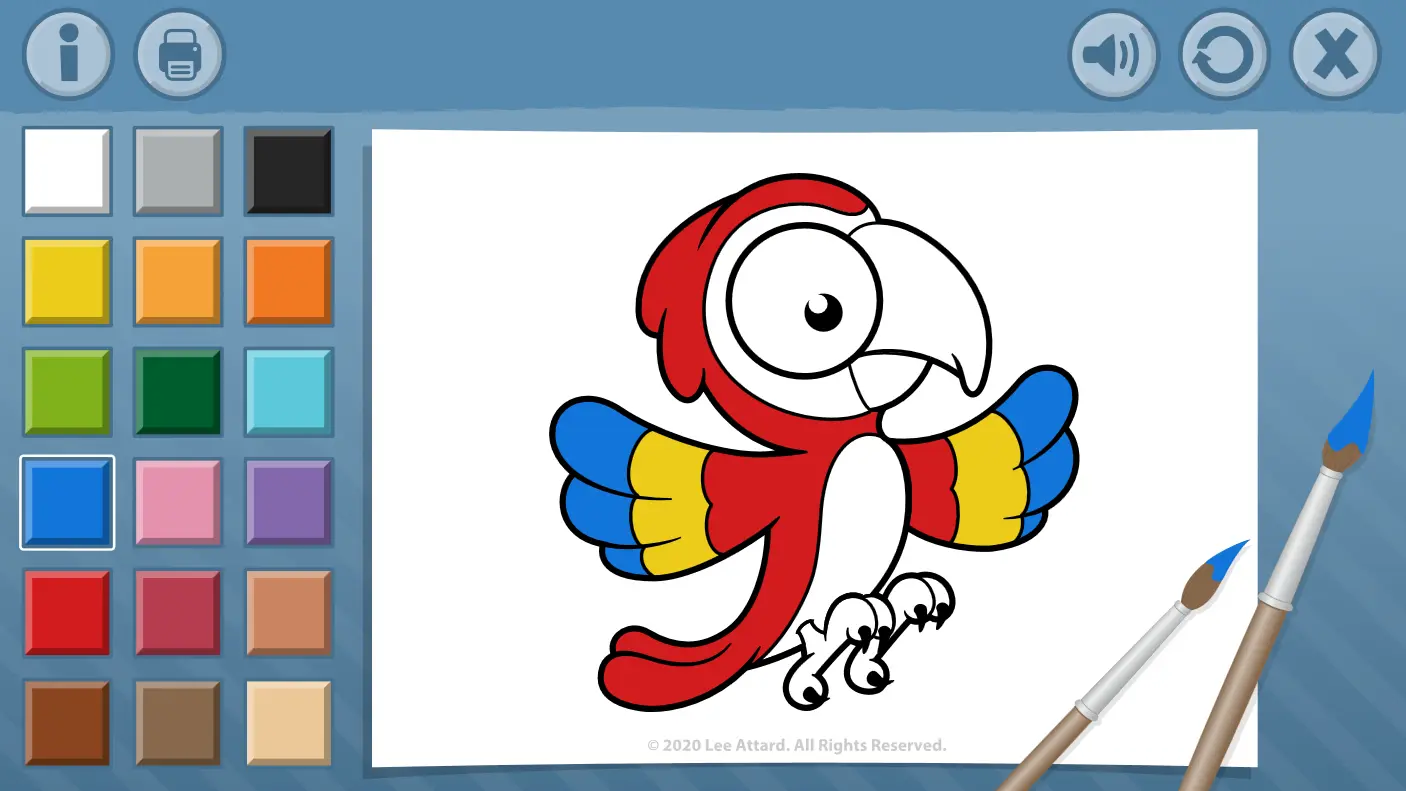Toon World Colouring Game