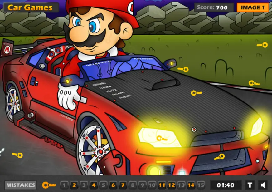 Mario Car Keys
