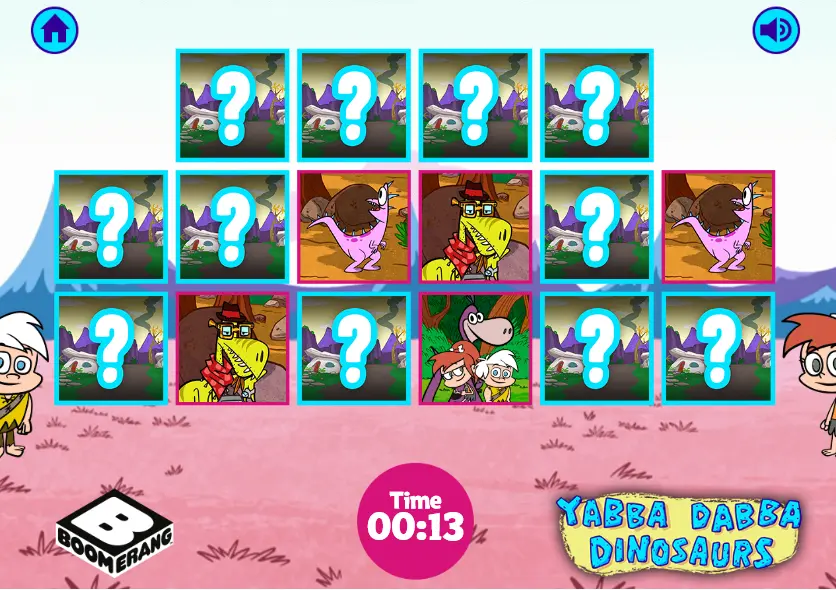 Yabba Dabba Dinosaurs: Matching Pairs