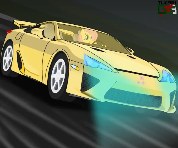 -FLASH- Fluttershy found a Lexus LFA