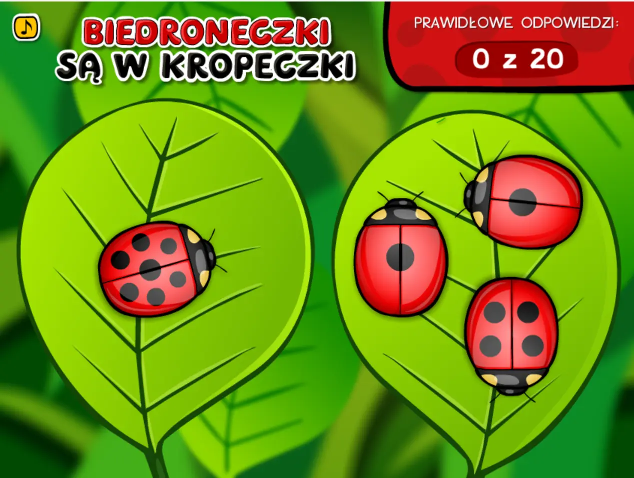Biedroneczki są w kropeczki