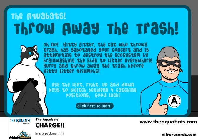 The Aquabats Online Game - THROW AWAY THE TRASH!