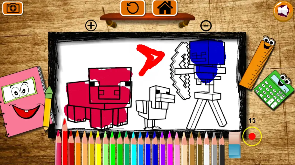 Back to School Coloring Book: Minecraft