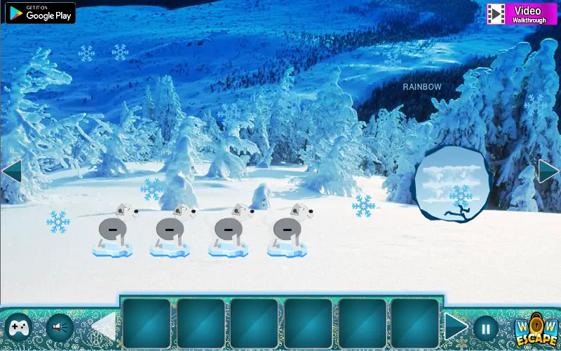Snow Flake Fall Forest Escape