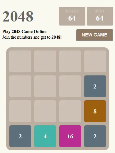 2048 Web Clone