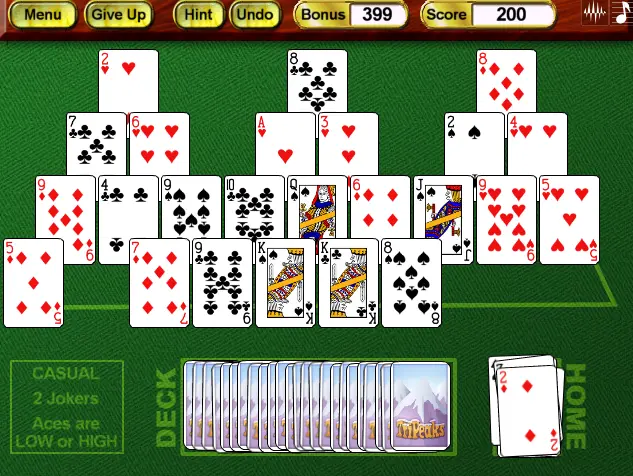 Crystal TriPeaks Solitaire