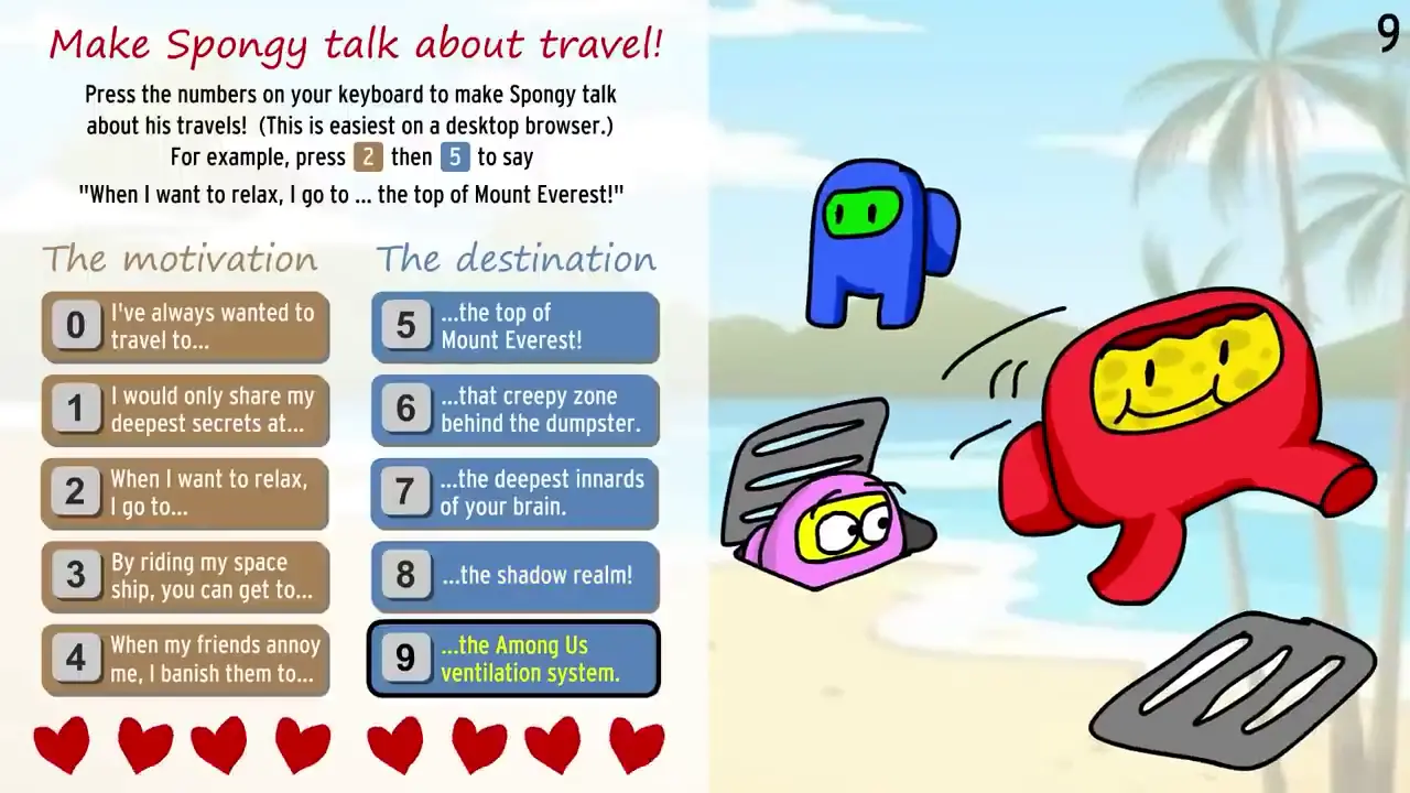 SPONGY GOES TRAVELLING