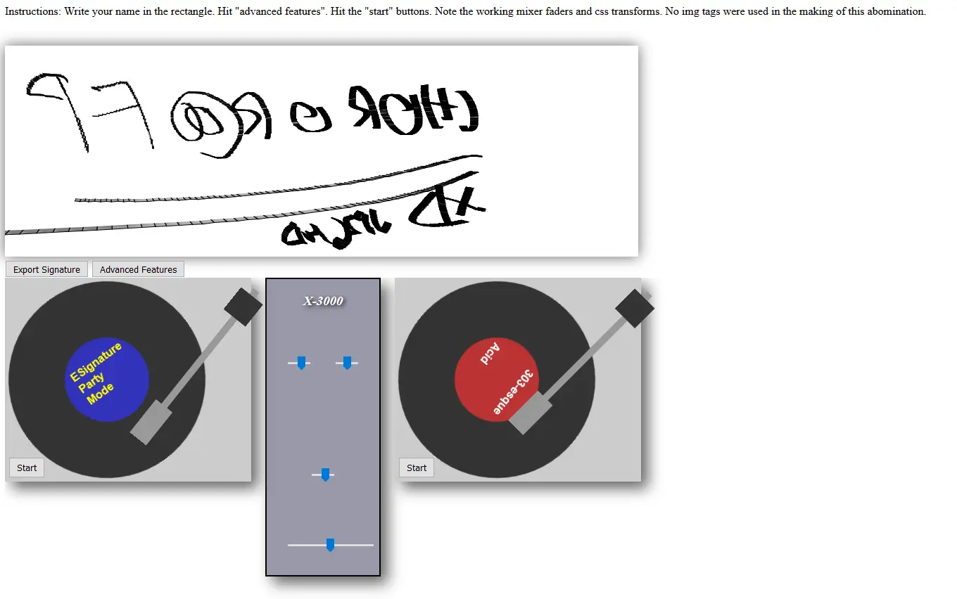 Signature thing