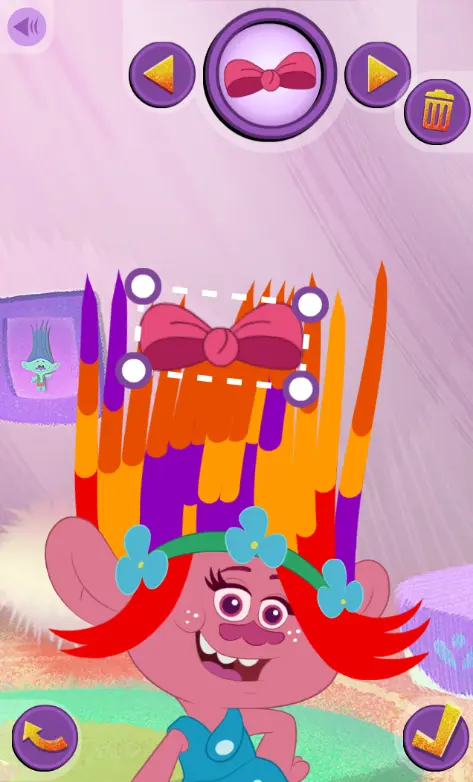 Poppy et sa coiffure de folie