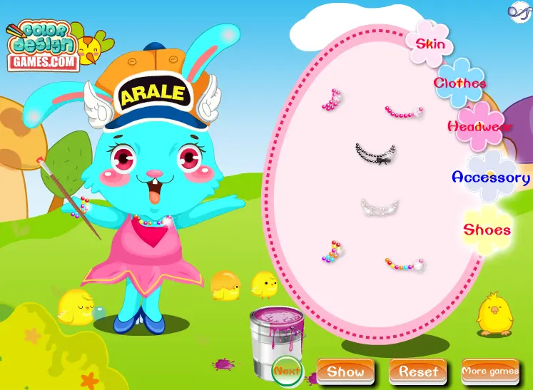 Easter Bunny and Colorful Eggs