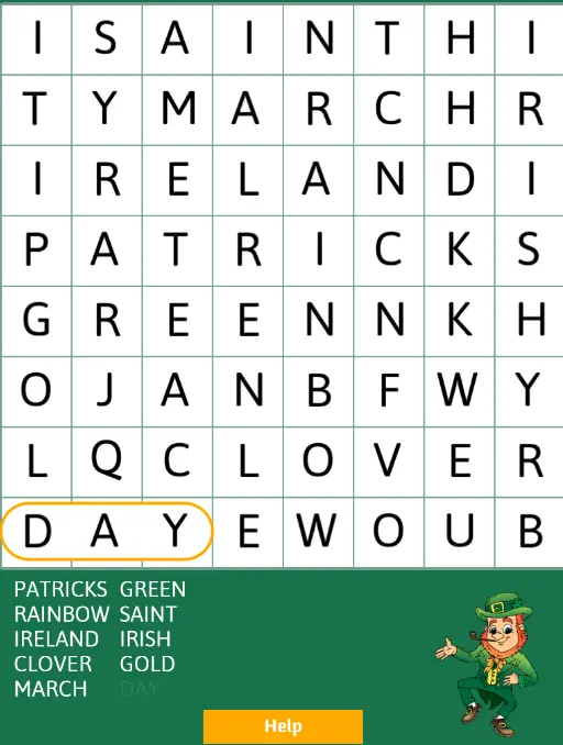 Saint Patrick's Day Word Search