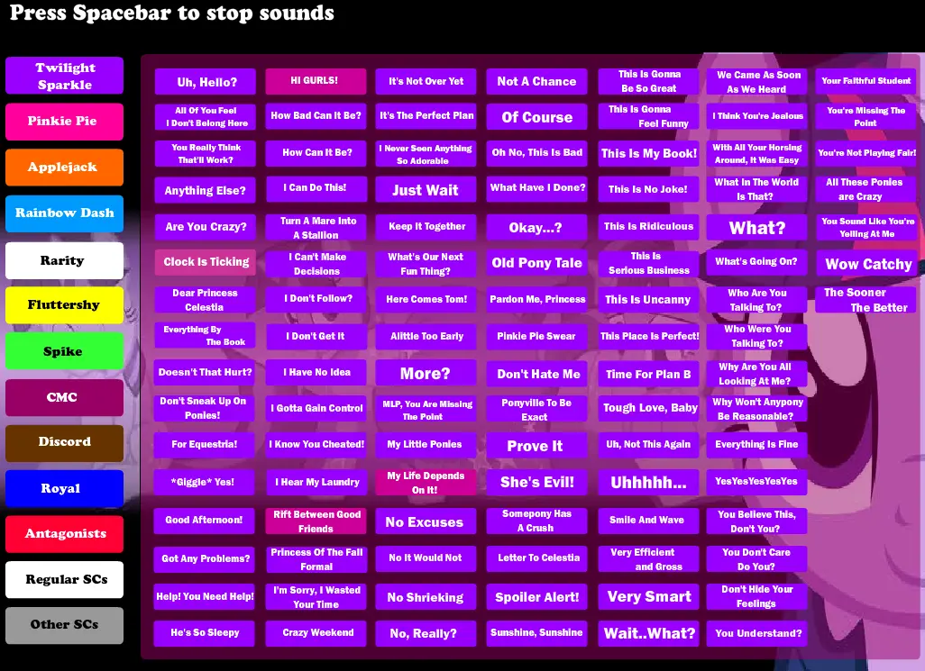 MLP-FiM Soundboard S1-S4 With Equestria Girls