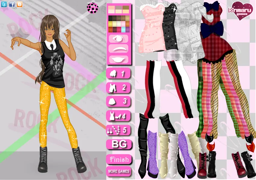 Rocker Girl Dress Up Game