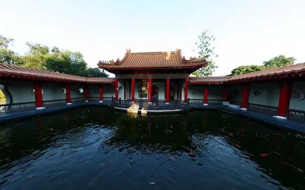 Chinese Garden Singapore: Main Arch Building: “Fishes Paradise” (360 Pano)
