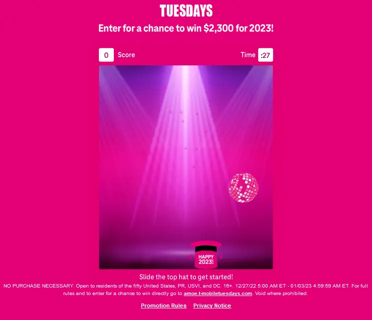T-Mobile Tuesdays: Win $2,300 for 2023!