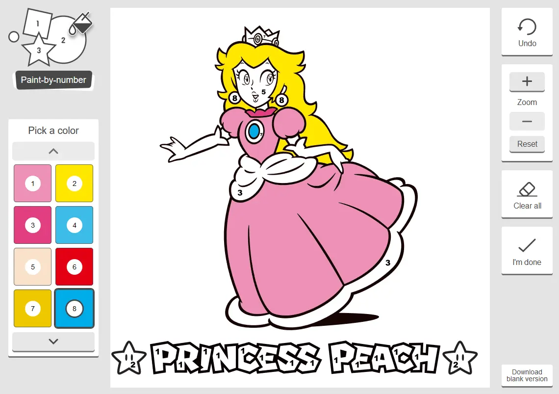 Princess Peach Paint-by-Number
