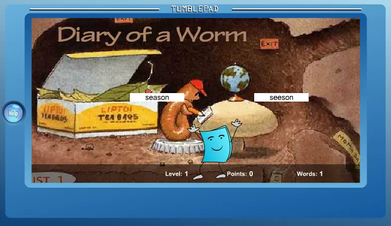 Diary of a Worm - Word Catch