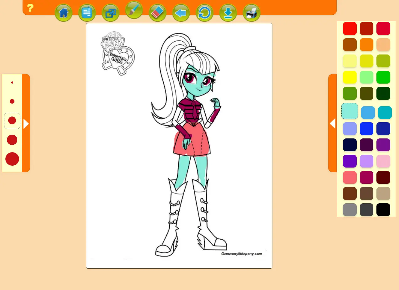 Mlp Coloring Sonata Dusk Coloring Page