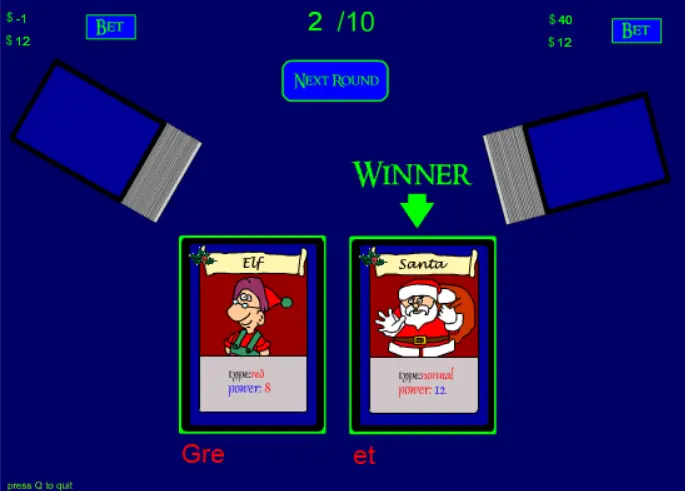 Christmas Betting Game