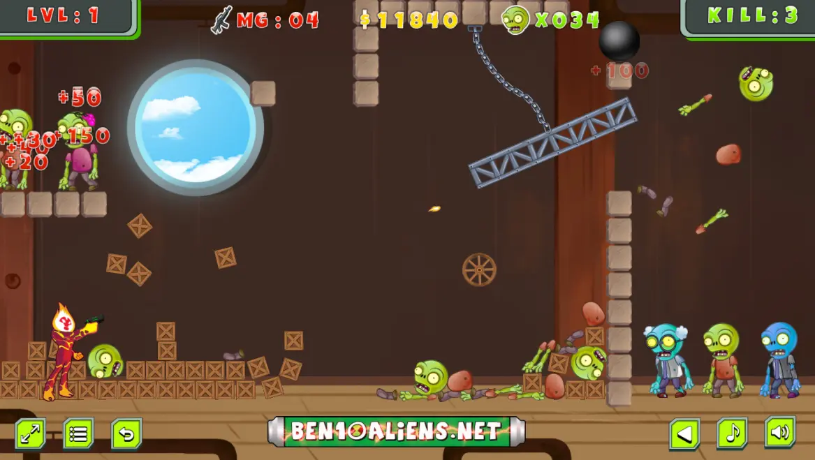 Ben 10 Zombie Shooter