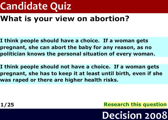 2008 Candidate Quiz