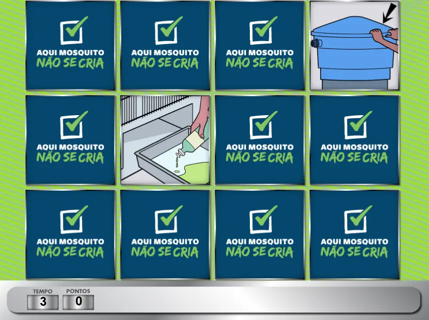 Jogo da Memória Aqui Mosquito Não Se Cria