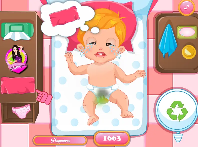 Baby Lizzie Diaper Change