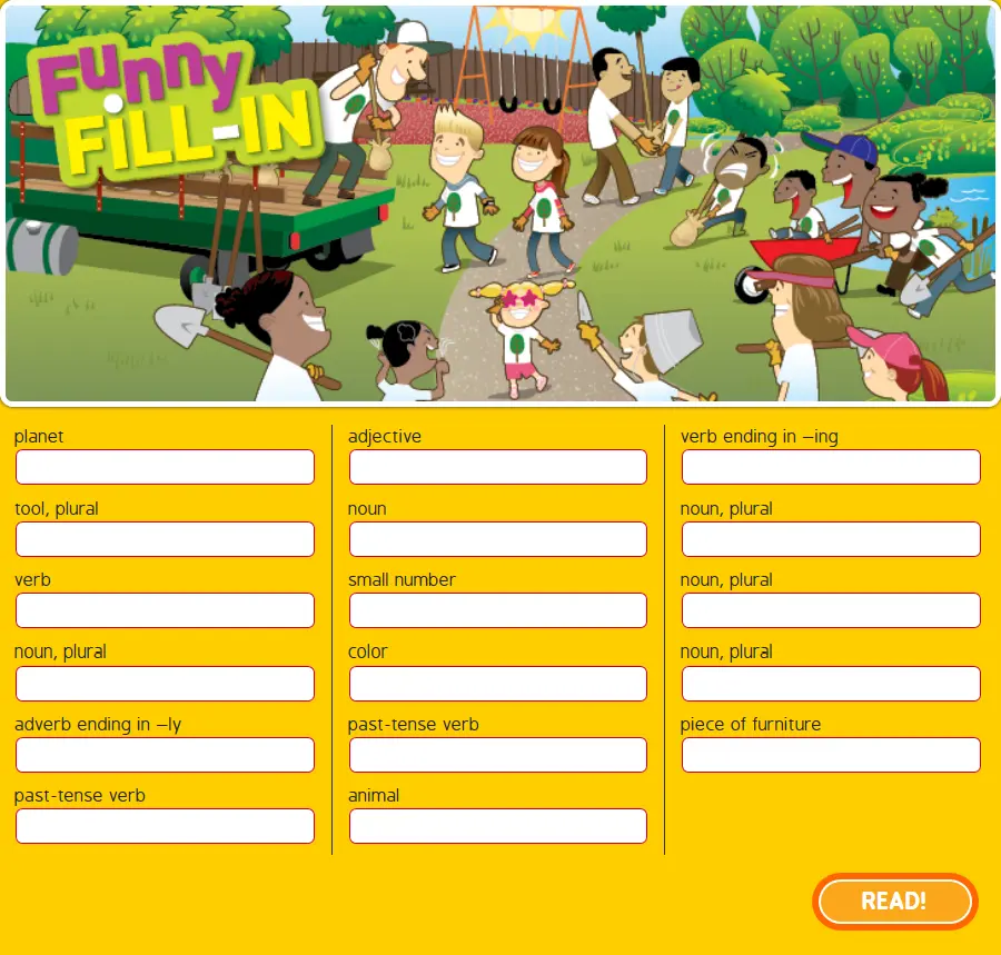 Funny Fill-In: Dreaming Green