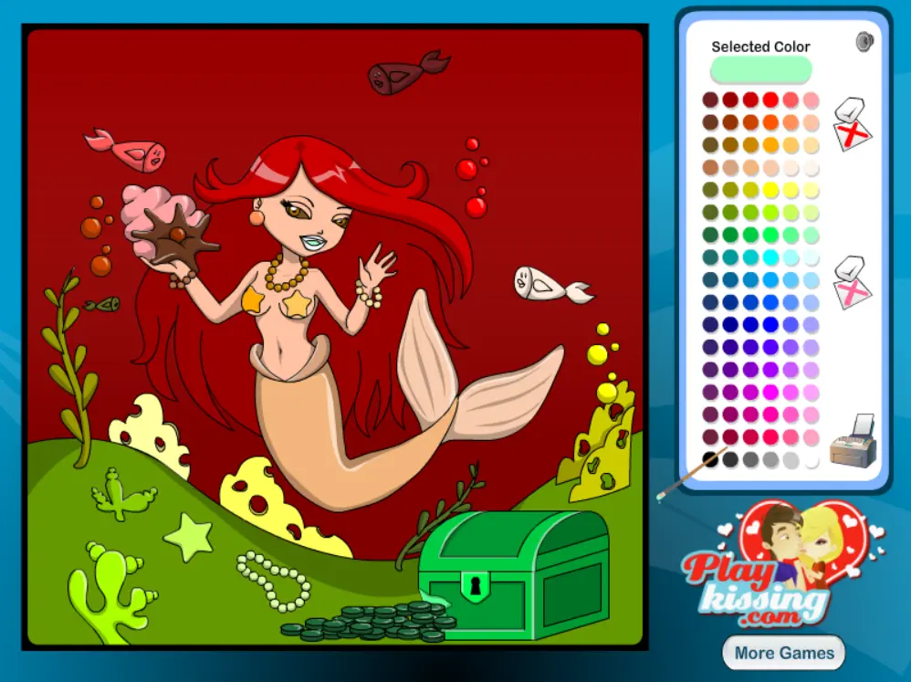 Mermaid Aquarium Coloring game