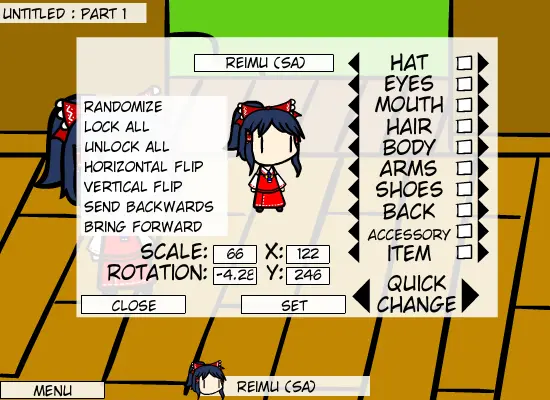 Create a Touhou Character
