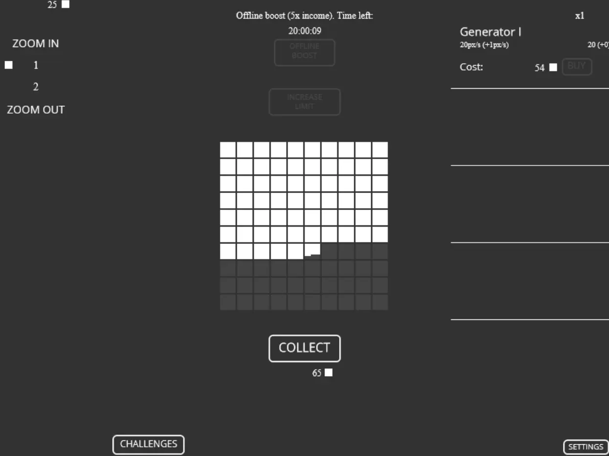 Pixels filling Squares DX