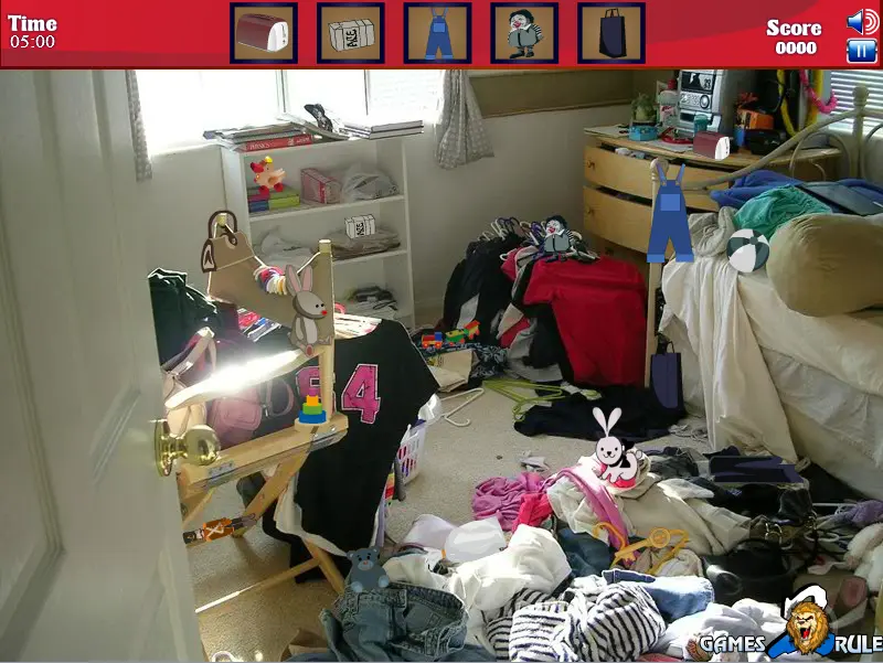 Messy Kids Room Objects